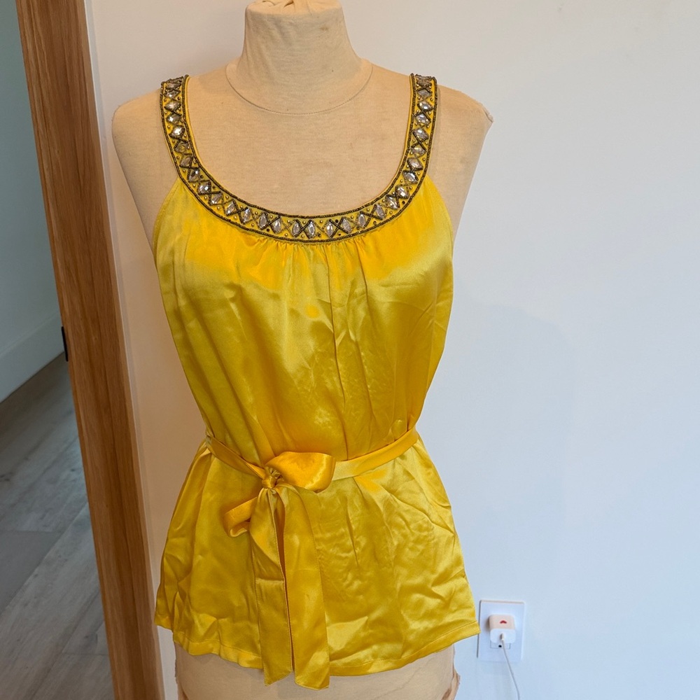 Sanctuary Yellow Embellished Blouse